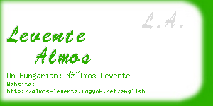 levente almos business card